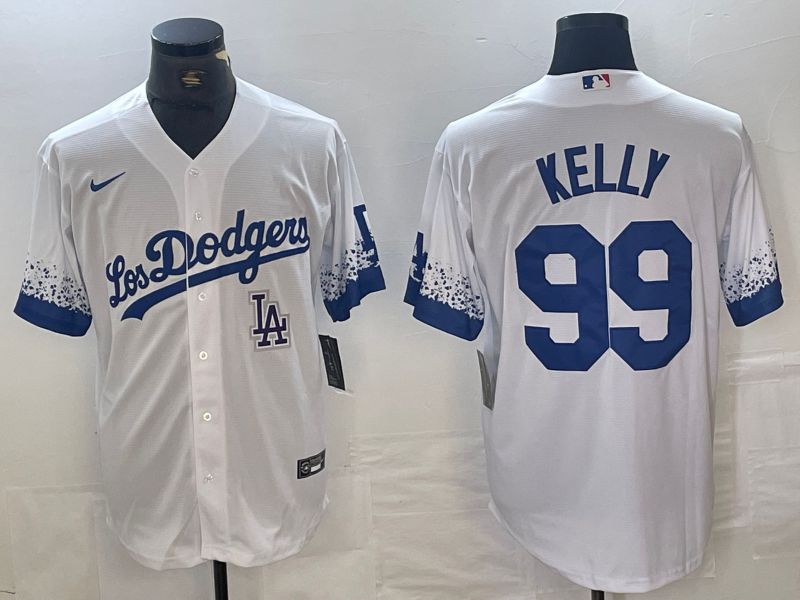Men Los Angeles Dodgers 99 Kelly White City Edition 2024 Nike Game MLB Jersey style 5